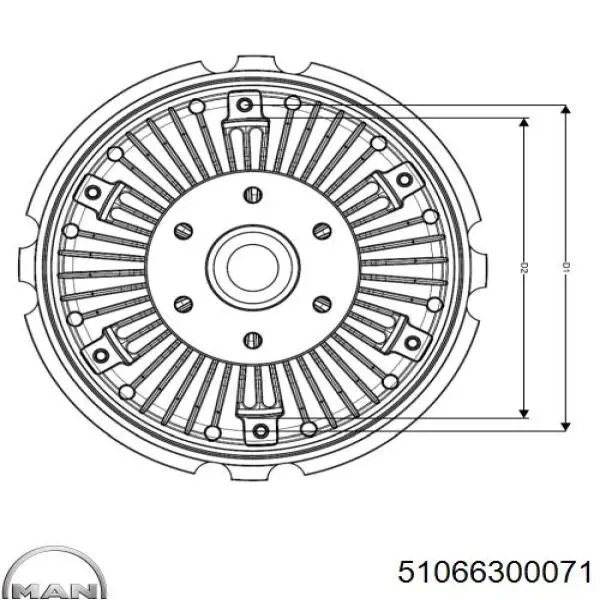 51066300071 MAN Embrague viscoso