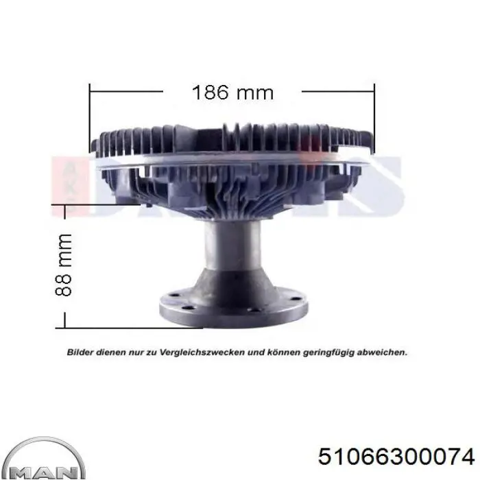 Embrague, ventilador de refrigeración MAN 51066300074 precio, desde 338,42 EUR