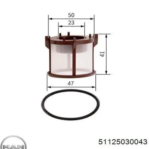 Filtro combustible MAN 51125030043 precio, desde 7,81 EUR