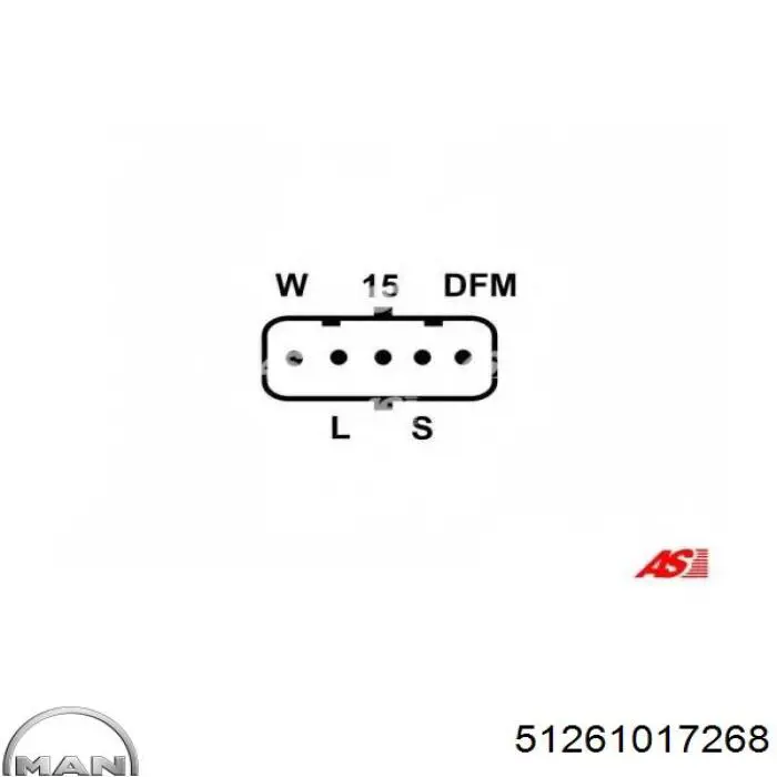 Alternador 51261017268 MAN
