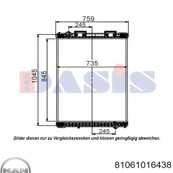 Comprar 81061016438 MAN Radiador de auto