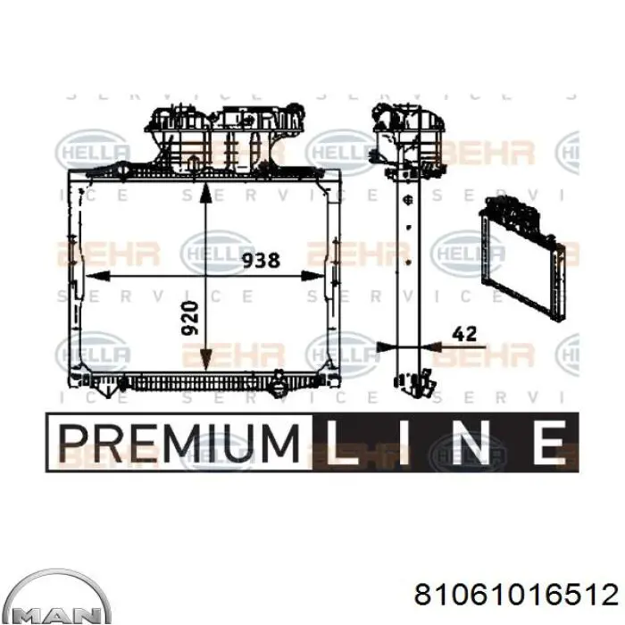 81061016512 MAN Refrigeración del motor