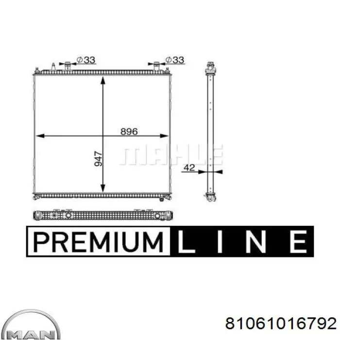 Radiador adicional de refrigeración del motor MAN 81061016792 precio, desde 580,62 EUR