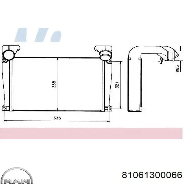 81061300066 MAN intercooler