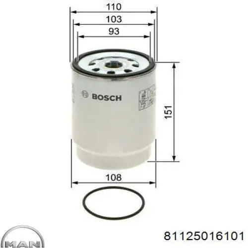 Comprar 81125016101 MAN Filtro diesel