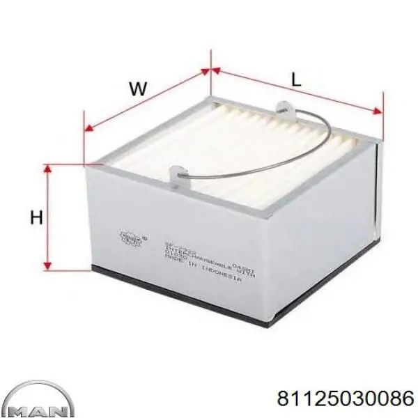 Comprar 81125030086 MAN Filtro diesel