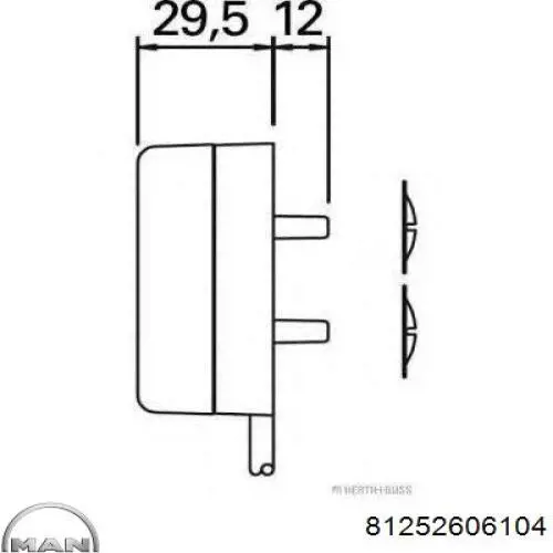 81252606104 MAN luz de gálibo lateral (furgoneta)