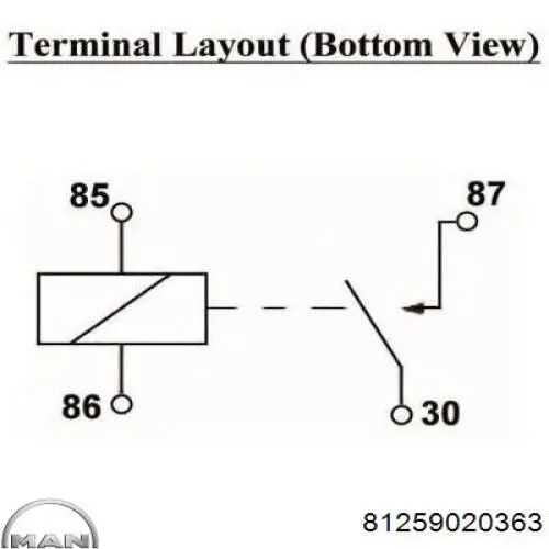 81.25902.0363 MAN rele de ventana trasera calefaccion