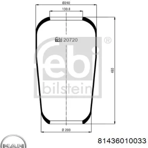 Comprar 81436010033 MAN Bolsa neumática del eje