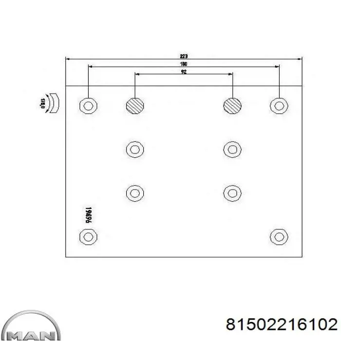 81.50221.6102 MAN forron del freno trasero (camion)