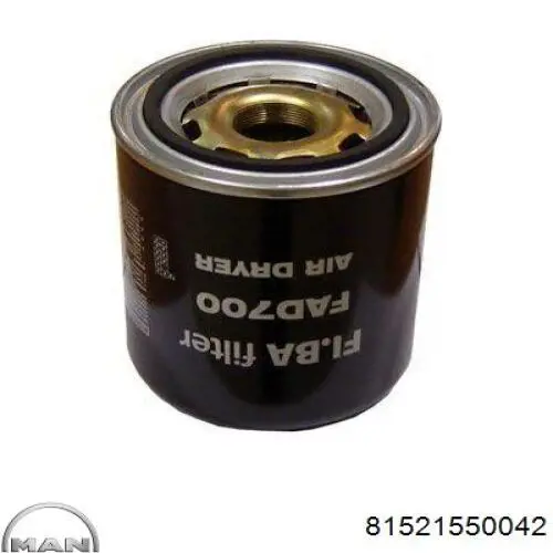 81521550042 MAN Filtro del desecador de aire (separador de agua y aceite) (camión)
