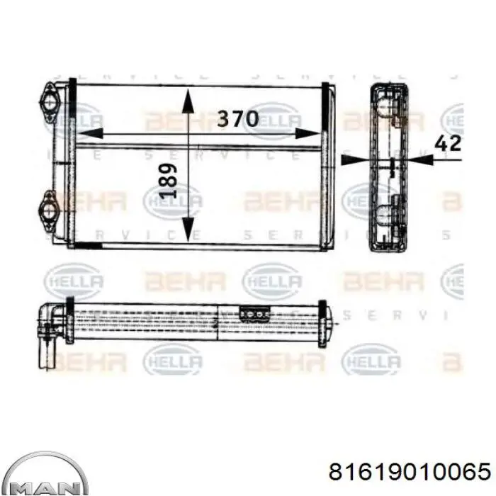 81619010065 MAN radiador de calefacción