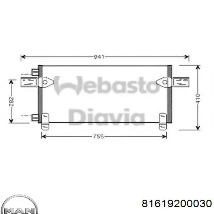 81619200030 MAN Radiador de aire acondicionado