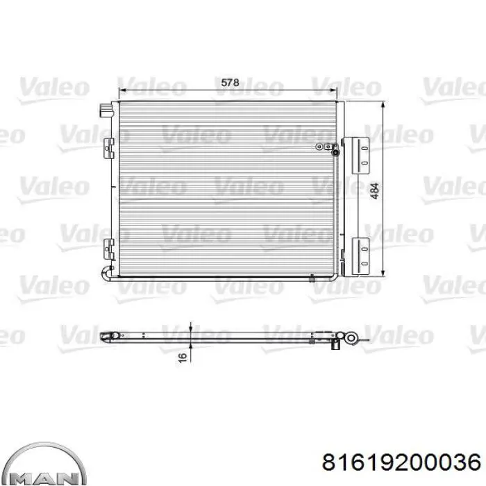 Aire acondicionado capacitor MAN 81619200036 precio, desde 133,69 EUR