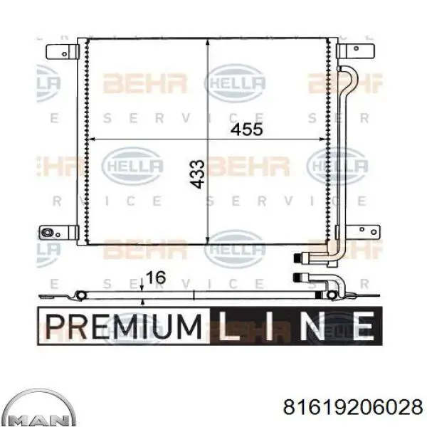 81.61920.6028 MAN condensador aire acondicionado