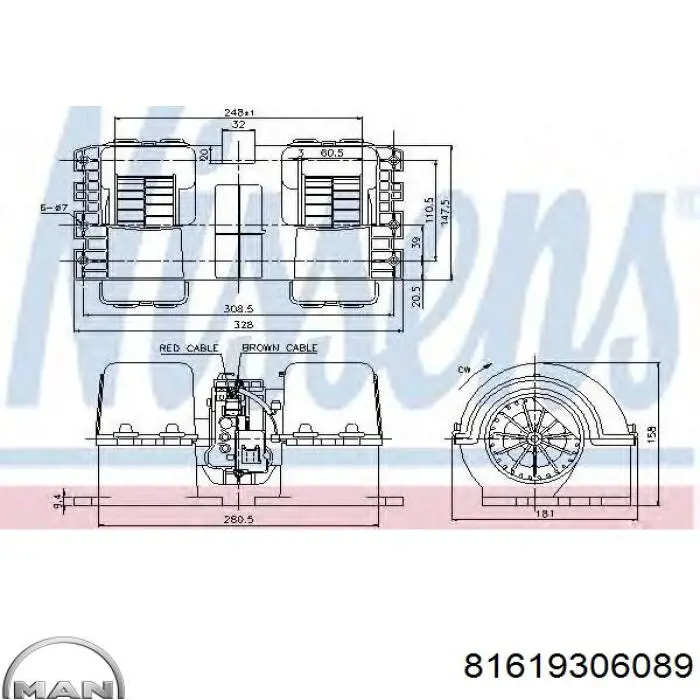 81619306089 MAN Ventilador de habitáculo