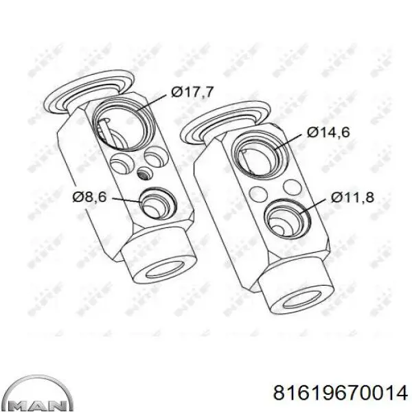 Comprar 81619670014 MAN Válvula TRV del aire acondicionado