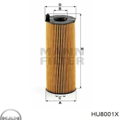 HU8001X MAN filtro de aceite