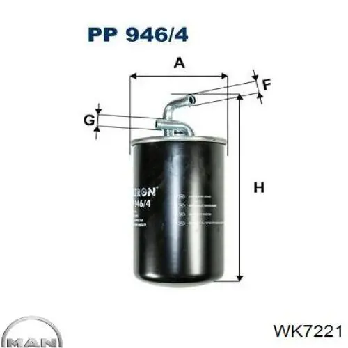 WK7221 MAN filtro combustible