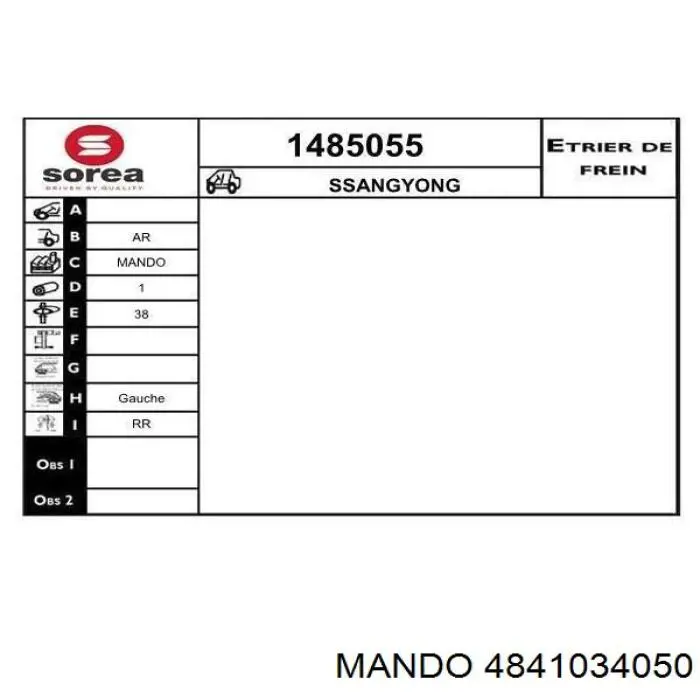 Comprar 423061 ABS Pinza de freno trasera izquierda