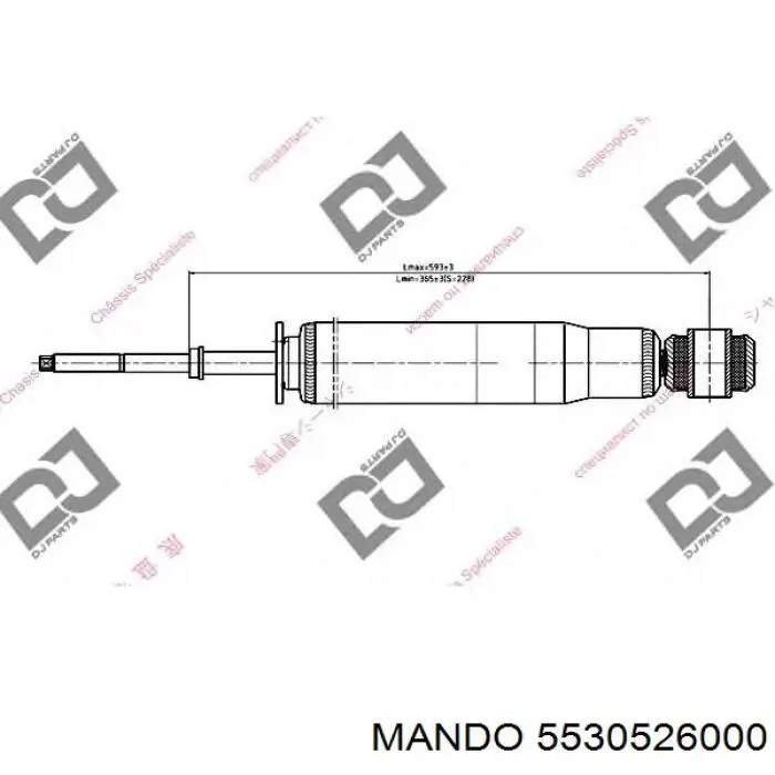 Amortiguador trasero 344314 Hyundai/Kia