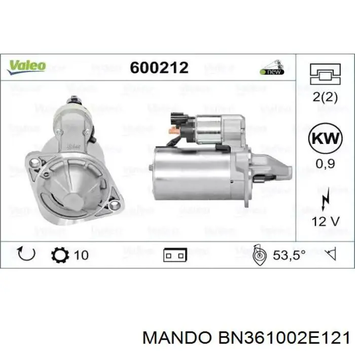 361002E125 Hyundai/Kia motor de arranque