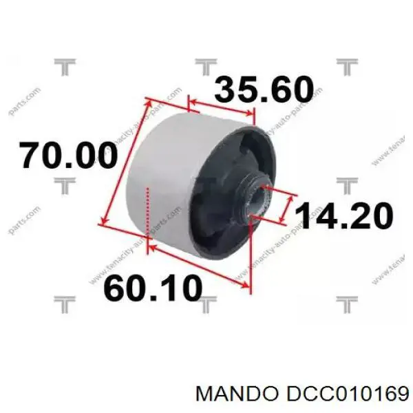 Silentblock suspension Mando DCC010169
