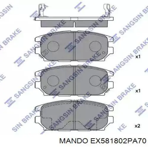 EX581802PA70 Mando Pinza de freno delantera izquierda