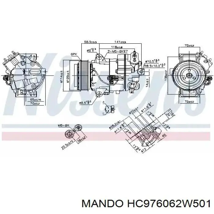 Condensador aire acondicionado 976062W501 HCC