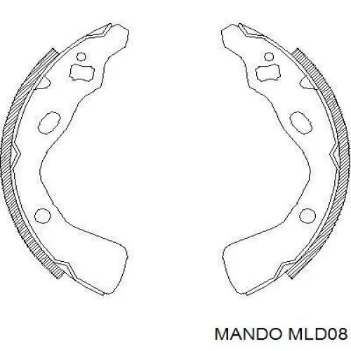 MLD08 Mando zapatas de frenos de tambor traseras