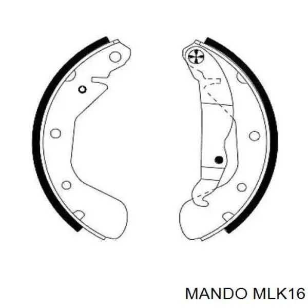 MLK16 Mando zapatas de frenos de tambor traseras