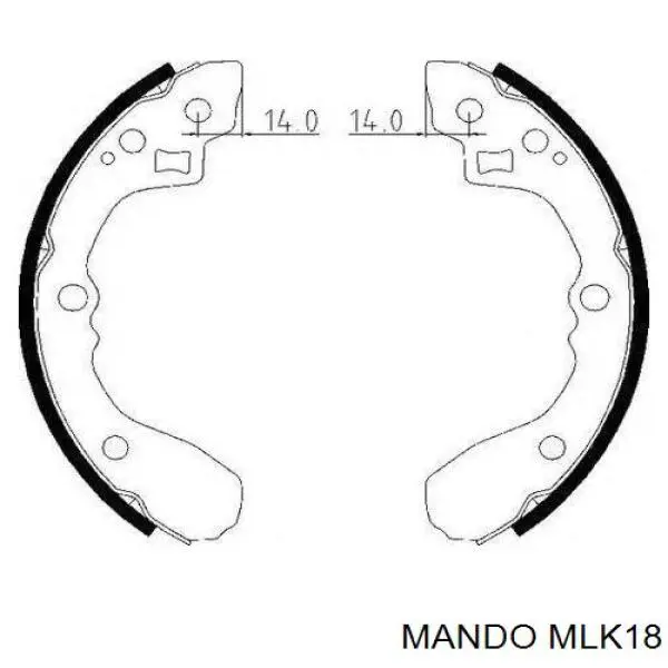 MLK18 Mando zapatas de frenos de tambor traseras