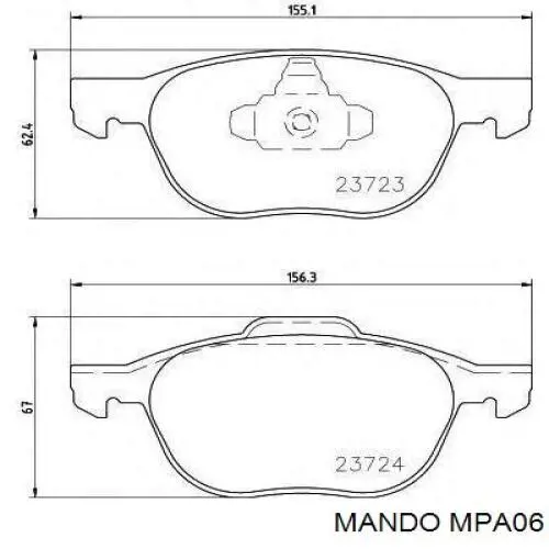 MPA06 Mando Pastillas delanteras