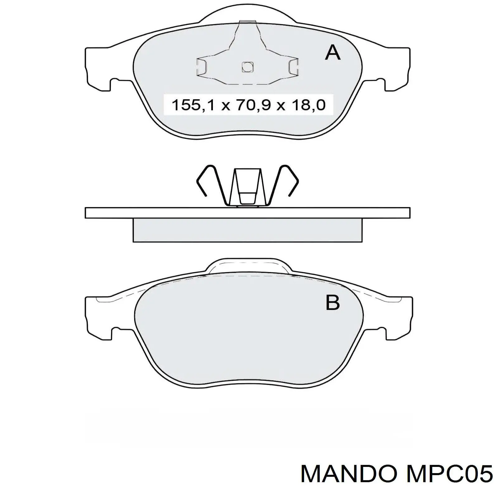 MPC05 Mando Pastillas delanteras