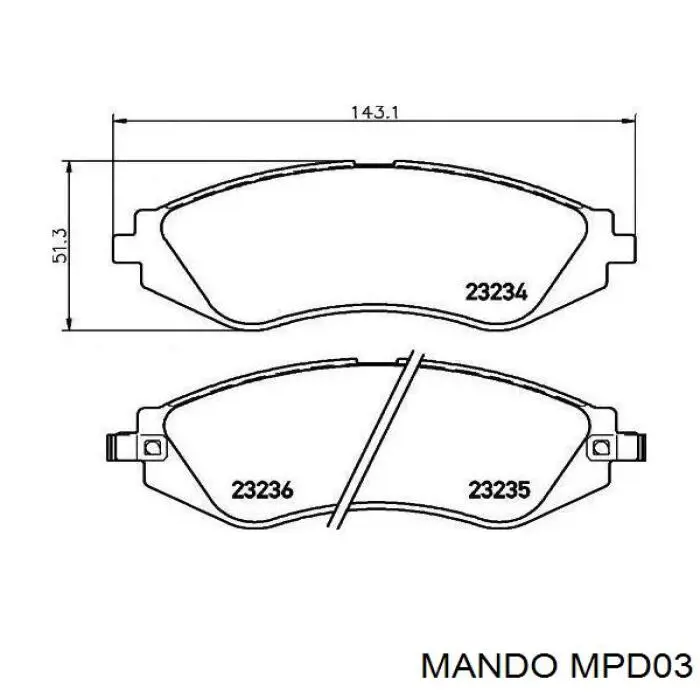 MPD03 Mando Pastillas delanteras