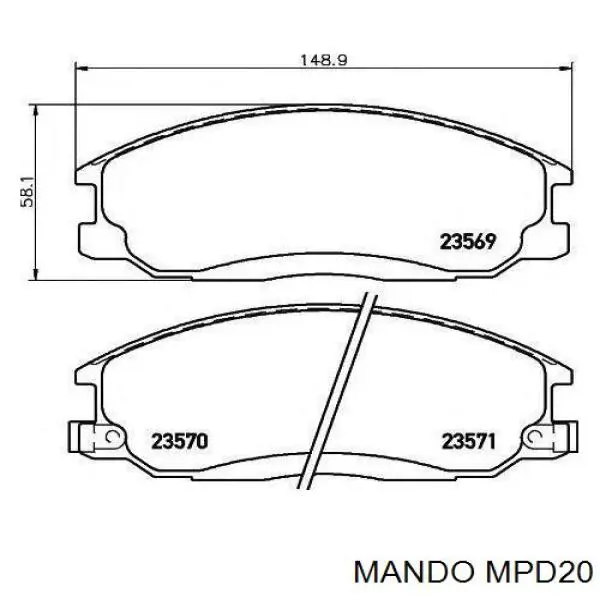 Comprar MPD20 Mando Pastillas delanteras de freno