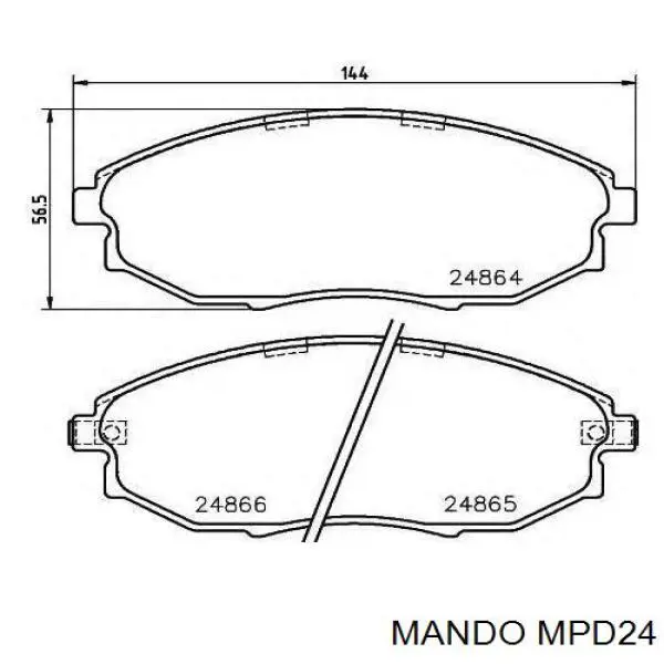 MPD24 Mando Pastillas delanteras
