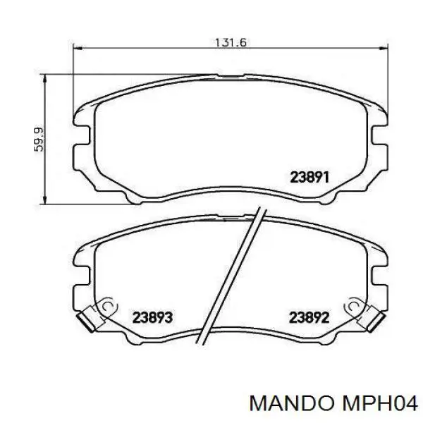 Comprar MPH04 Mando Pastillas delanteras de freno