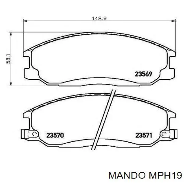 MPH19 Mando pastillas de freno delanteras