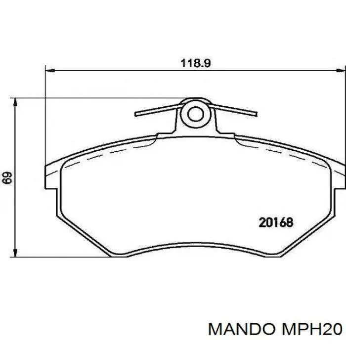 MPH20 Mando Pastillas delanteras