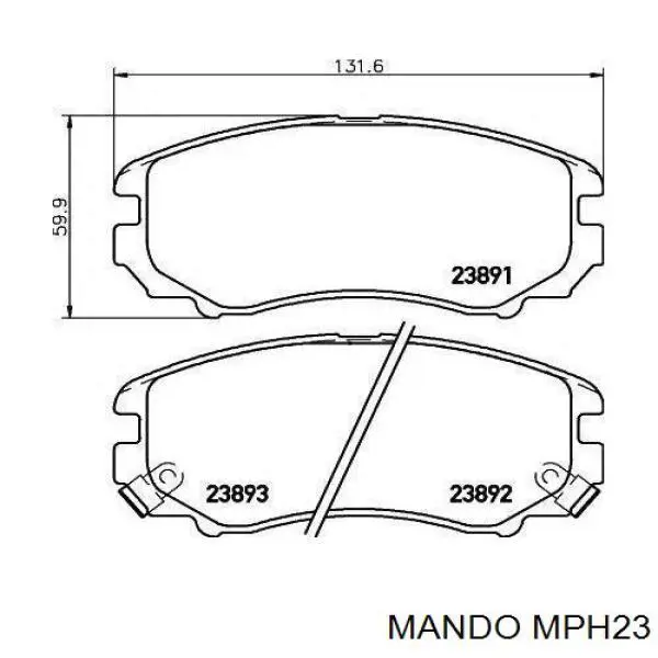 MPH23 Mando Pastillas delanteras