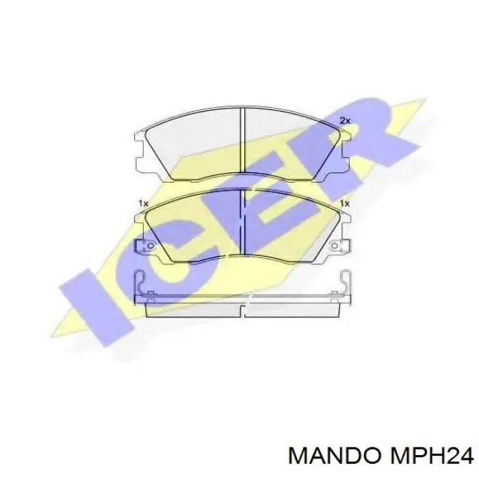 MPH24 Mando Pastillas delanteras