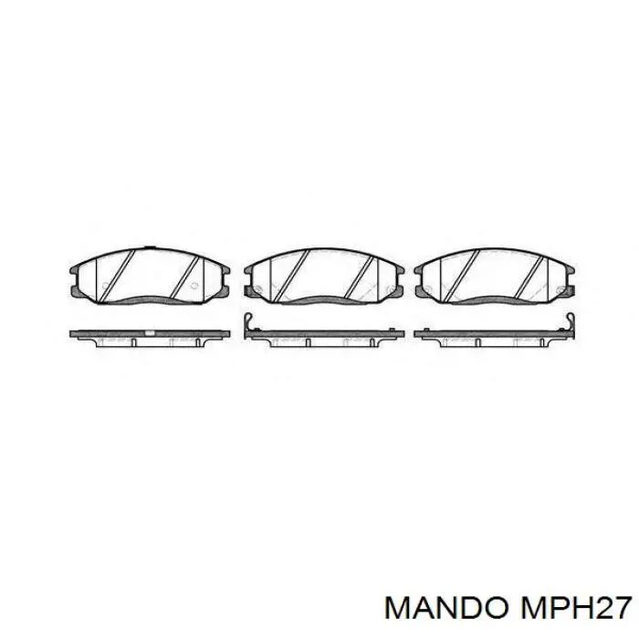 MPH27 Mando Pastillas delanteras