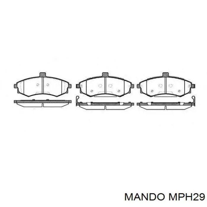 MPH29 Mando Pastillas delanteras
