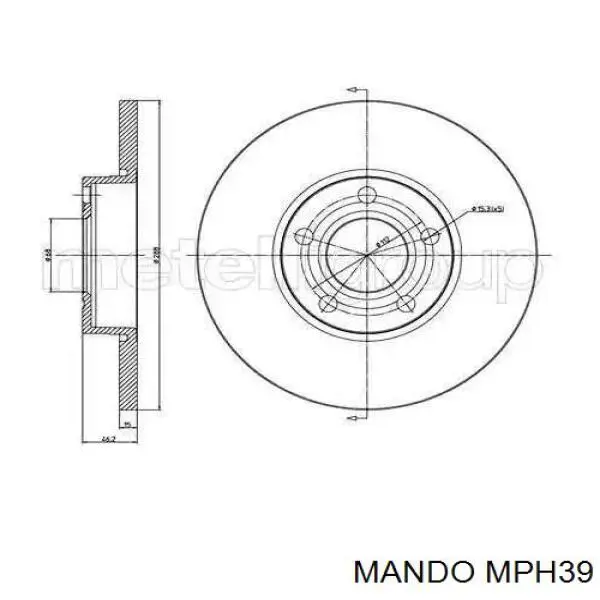 MPH39 Mando Pastillas freno traseras