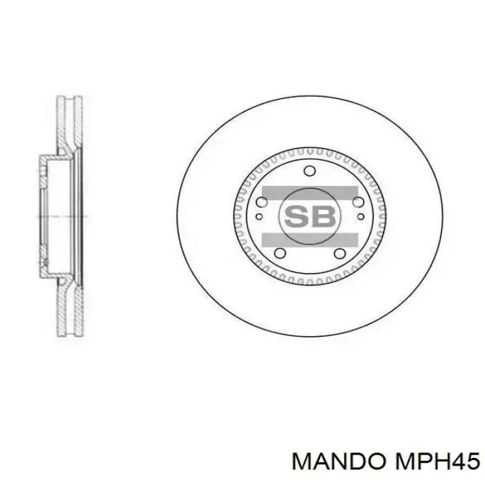 Pastillas de freno traseras MPH45 Mando