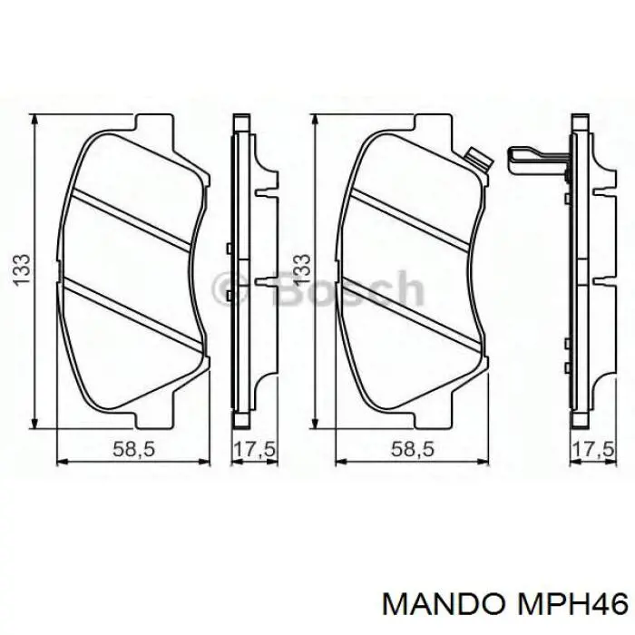 Pastillas freno delanteras Mando MPH46 precio, desde 24,55 EUR