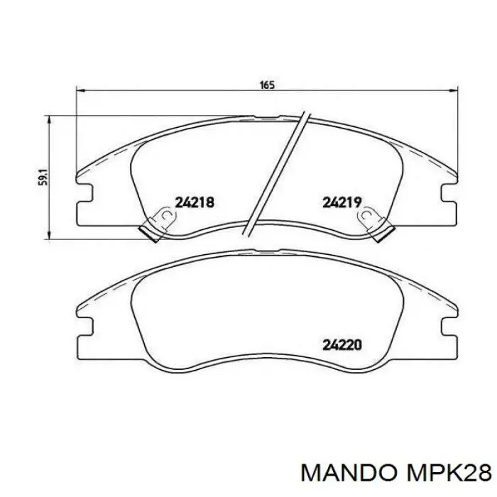 MPK28 Mando Pastillas delanteras