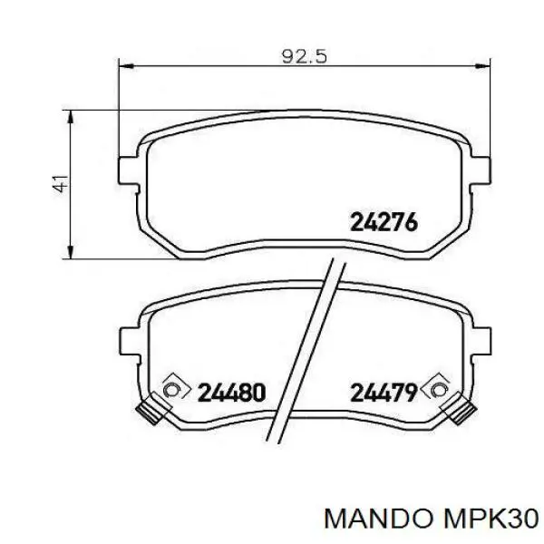 Pastillas traseras de freno Mando MPK30 precio, desde 16,09 EUR