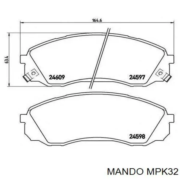 Pastillas de freno MPK32 Mando
